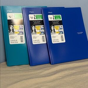NWT blue  and Teal blue Pocket & Prong Folders